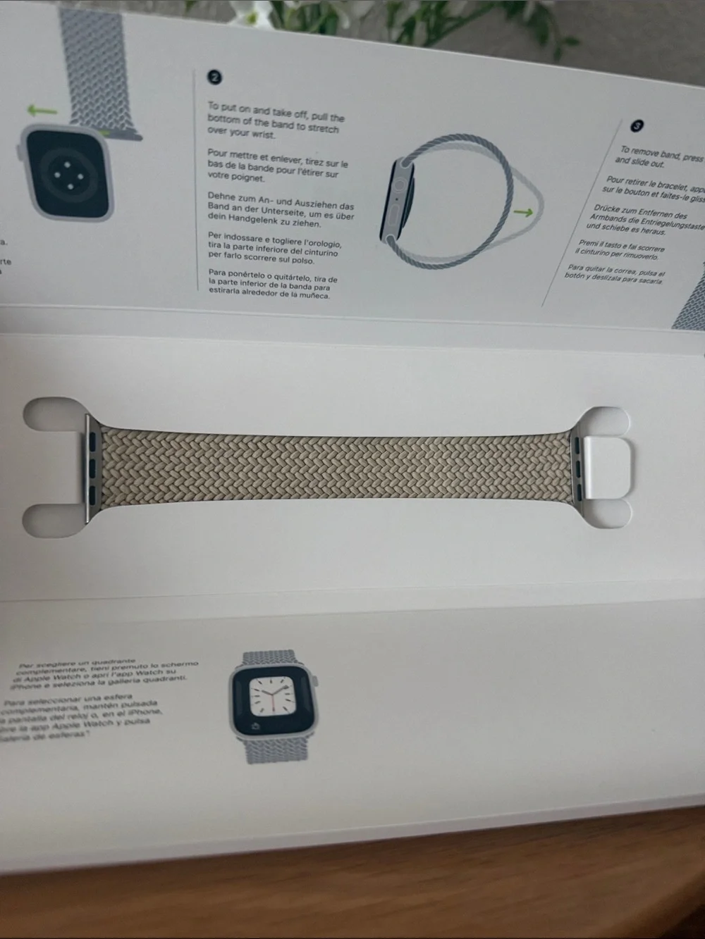 Braided Solo Loop Watch Band - Beige